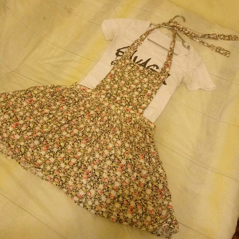 Short Floral Jumper Dress